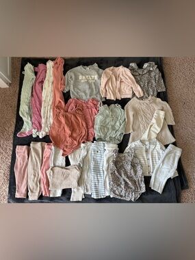 H&M Kids Matching Set - Pink, Rust, Green, Gray, Cream